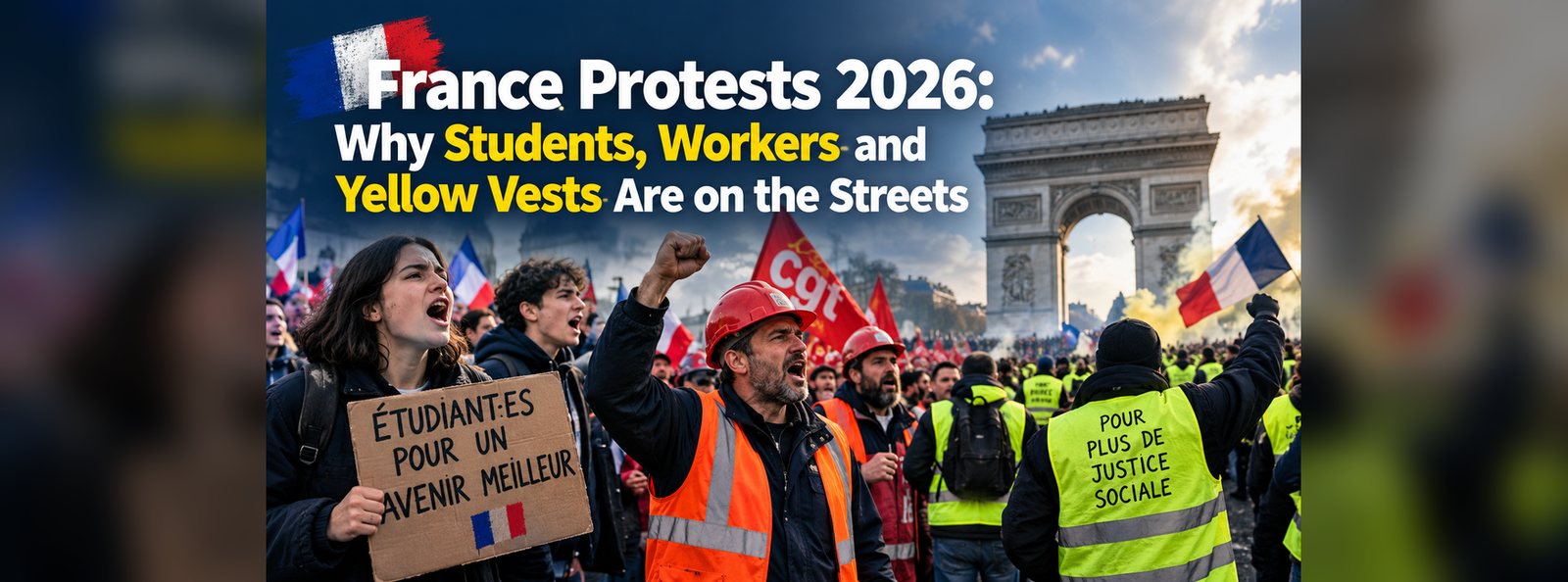 France Protests 2026: Why Students, Workers and Yellow Vests Are on the Streets