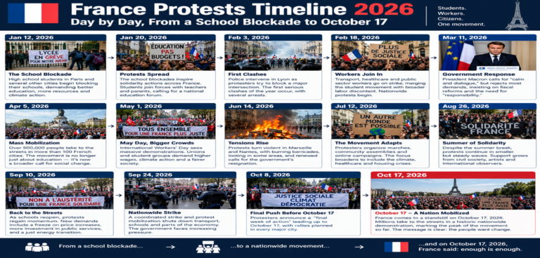 France Protests Timeline 2026