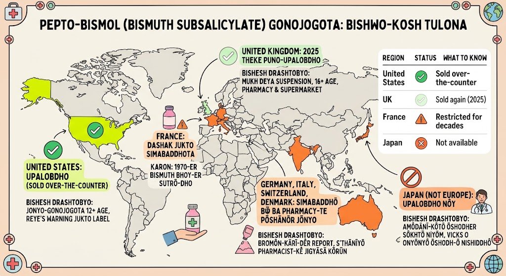 Pepto Bismol Availability by Country