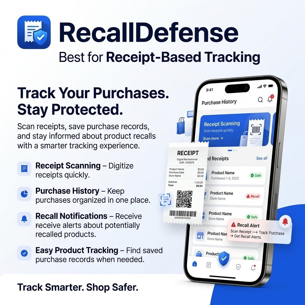 RecallDefense: Best for Receipt-Based Tracking