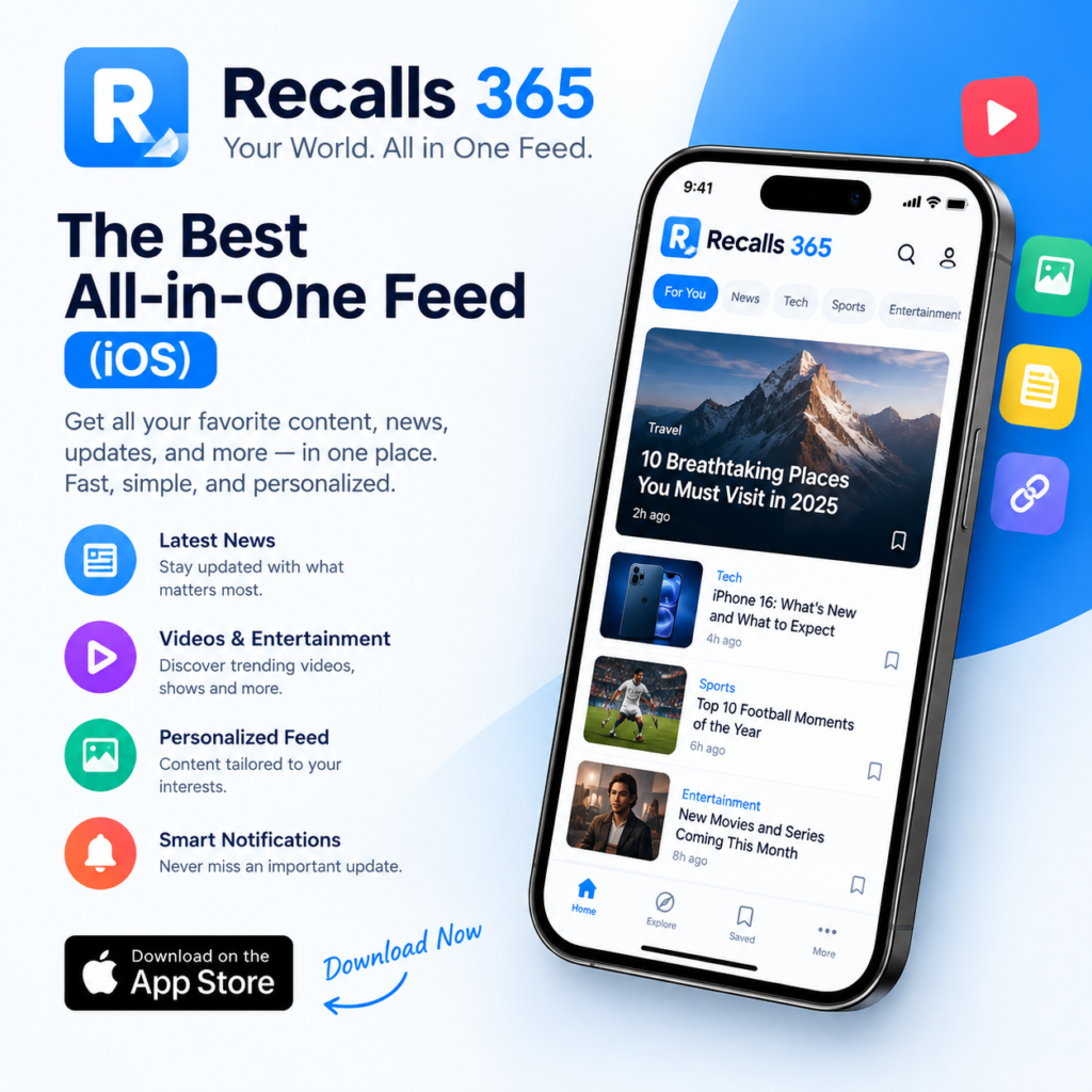 Recalls 365: Best All-in-One Feed (iOS)
