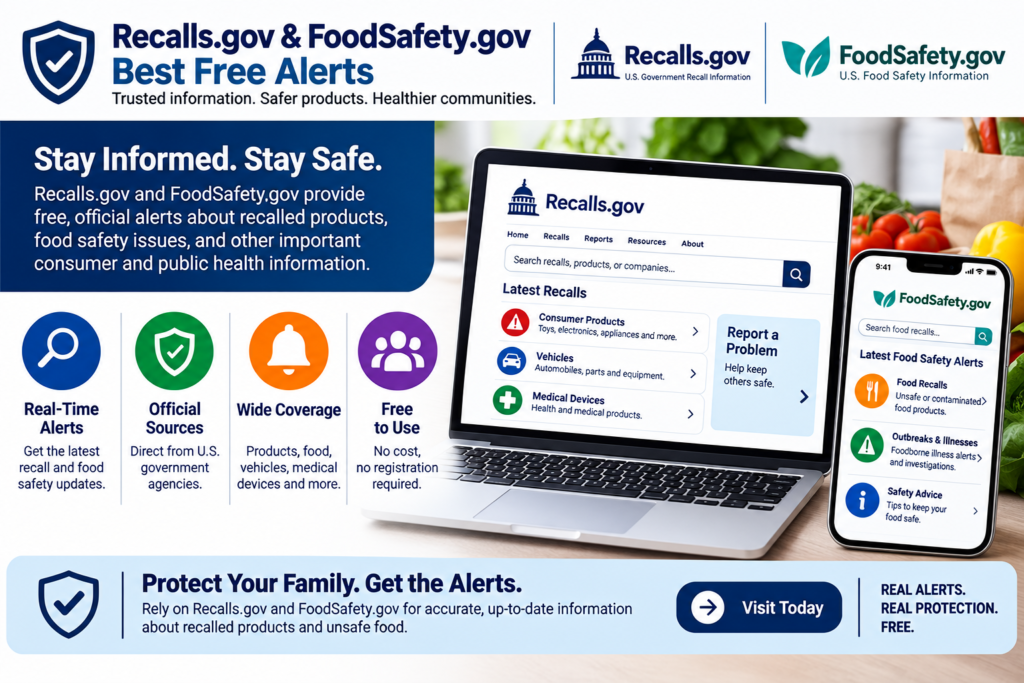 Recalls.gov and FoodSafety.gov: Best Free Alerts