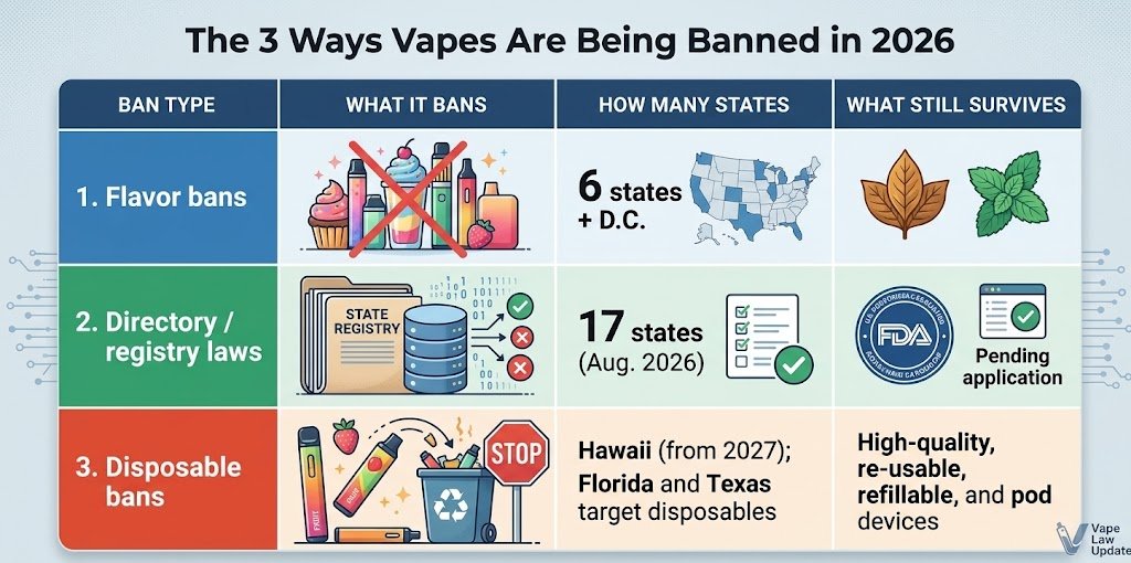 The 3 Ways Vapes Are Being Banned in 2026