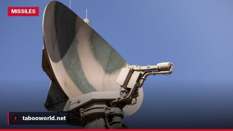Air defense radar and interceptor battery at night as Saudi Arabia intercept missiles and drones launched by Houthis